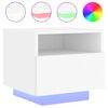vidaXL Bedside Cabinets with LED Lights 2 pcs White 40x39x37 cm