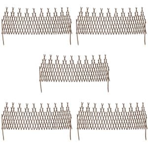 vidaXL Willow Trellis Fence 5 pcs 170x37 cm
