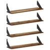 vidaXL Wall Shelves 4 pcs Old Wood 80 x 20 x 17 cm