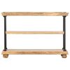 vidaXL 2-Tier Bookshelf 110x35x75 cm Solid Mango Wood and Steel