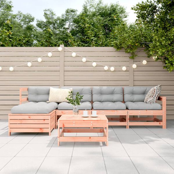 vidaXL 6 Piece Garden Sofa Set Solid Wood Douglas Fir