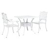 vidaXL Garden Table Set 3 pcs White Cast Aluminium