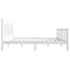 vidaXL Bed Frame without Mattress White King Size Solid Wood