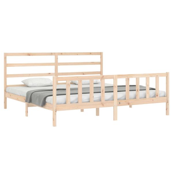 vidaXL Bed Frame without Mattress 200x200 cm Solid Wood Pine