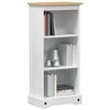vidaXL Bookcase White 46 x 29 x 100 cm Solid Pine Wood
