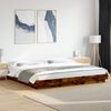 vidaXL Bed Frame without Mattress Smoked Oak 180x200 cm Super King
