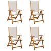 vidaXL Folding Garden Chairs 4 pcs Solid Wood Acacia and Textilene