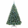 vidaXL Artificial Christmas Tree with 300 LEDs Green 180 cm PE and PVC