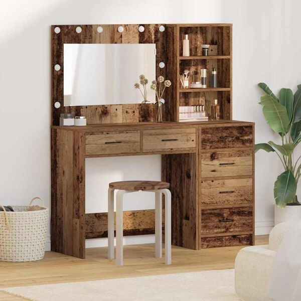 vidaXL Dressing Table Brown 78.5 x 41 x 135 cm Engineered wood