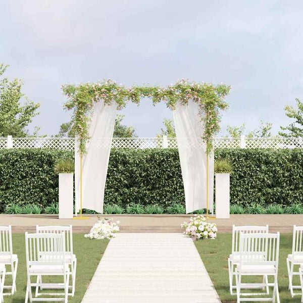 vidaXL Wedding Arch Gold 338 x 35 x 300 cm Steel