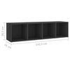 vidaXL 5 Piece TV Cabinet Set Grey Engineered Wood