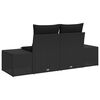 vidaXL Garden Sofa Black 123 x 62 x 69cm Poly Rattan