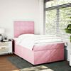 vidaXL Box Spring Bed with Mattress Pink 120x190 cm Small Double Velvet