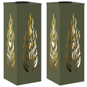vidaXL Solar LED Pathway Light 2 pcs Warm White 18 x 18 x 50 cm
