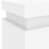 vidaXL Bedside Cabinet with LED Lights White 35x39x55 cm