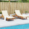 vidaXL Sun Loungers 2 pcs with Cushions 200x68x83 cm Solid Wood Acacia