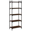 vidaXL Bookcase 5-Tier Brown Oak 60x30x154 cm Engineered Wood