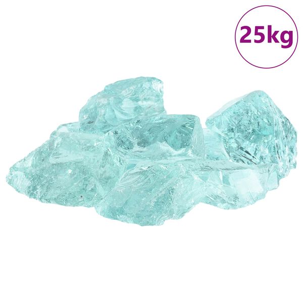vidaXL Garden Stones Turquoise 12 cm Glass