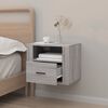 vidaXL Wall-mounted Bedside Cabinet Grey Sonoma 50x36x40 cm