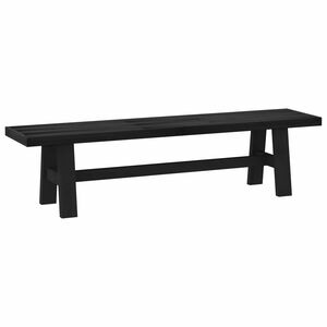vidaXL Dining Bench NOAIN 180 x 41 x 45 cm Solid Pine Wood Black