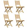 vidaXL Folding Garden Chairs 4 pcs 43x54x88 cm Bamboo
