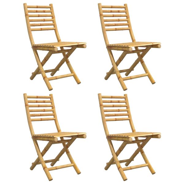 vidaXL Folding Garden Chairs 4 pcs 43x54x88 cm Bamboo
