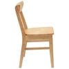 vidaXL Dining Chairs 2 pcs Natural 42 x 47.5 x 81 cm Solid Rubber Wood