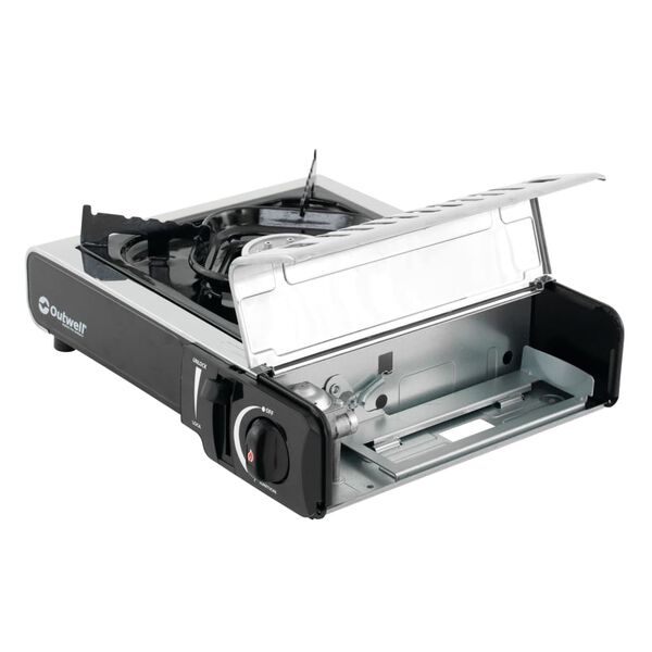 Outwell Camping Portable Gas Stove Appetizer Solo 1 Burner Silver Grey