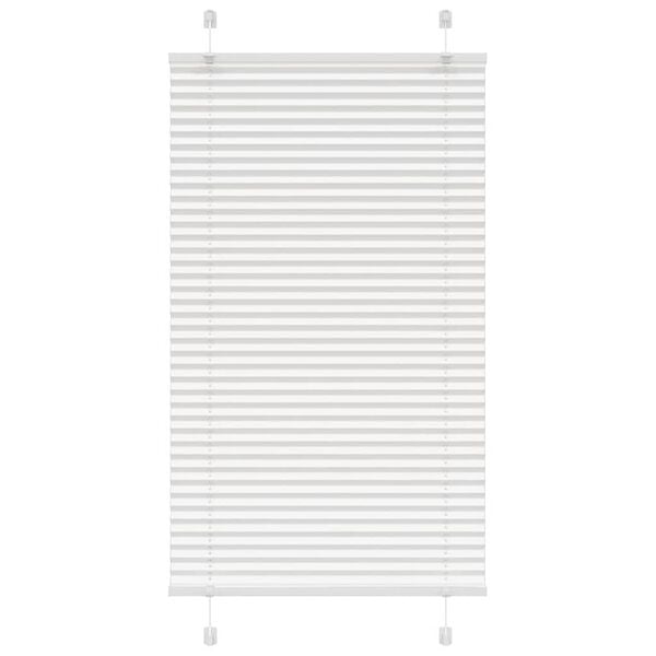 vidaXL Pleated Blind White 80x150 cm Fabric Width 79.4 cm Polyester