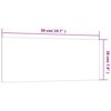 vidaXL Wall-mounted Magnetic Board Black 50x20 cm Tempered Glass