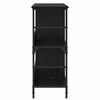 vidaXL Bookshelf Black oak Engineered wood