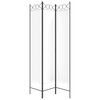 vidaXL 3-Panel Room Divider White 120x200 cm Fabric