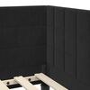 vidaXL Corner Bed Frame with Headboard Black 90 cm x 190 cm Velvet