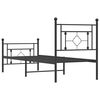 vidaXL Metal Bed Frame without Mattress with Footboard Black 80x200cm