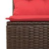 vidaXL Garden Sofa with Cushion Brown 62 x 62 x 69cm Poly Rattan