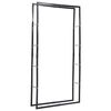 vidaXL Firewood Rack Black 100x25x200 cm Steel