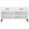 vidaXL Shoe Cabinet White 102x35x55 cm Engineered Wood