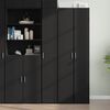vidaXL Highboard Black 30x42.5x185 cm Engineered Wood
