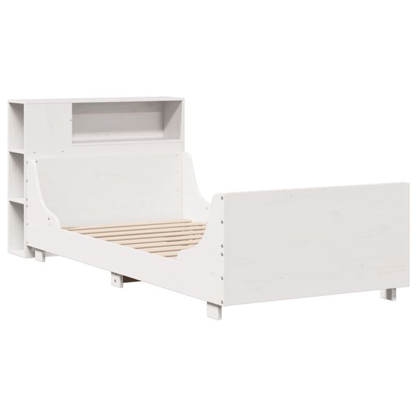 vidaXL Bed Frame without Mattress White 90x200 cm Solid Wood Pine