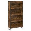 vidaXL Book Cabinet 2 pcs Smoke Oak 80 x 30 x 155 cm Engineered Wood