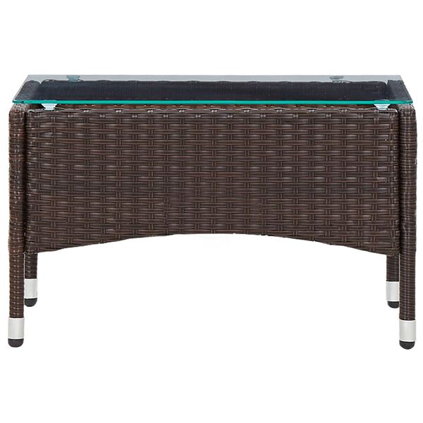 vidaXL Coffee Table Brown 60x40x36 cm Poly Rattan