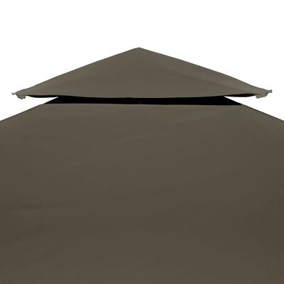 vidaXL 2-Tier Gazebo Top Cover 310 g/m² 4x3 m Taupe