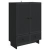 vidaXL Sideboard Black 66 x 34.5 x 95 cm Engineered Wood