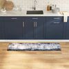 vidaXL Kitchen Rug Grey 150 x 45 cm Velvet