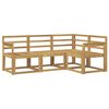 vidaXL Outdoor Sofa Set 4 pcs White Solid Acacia Wood