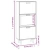 vidaXL Shoe Cabinet Black 52x25x120 cm Engineered Wood