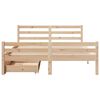 vidaXL Bed Frame without Mattress 135x190 cm Double Solid Wood Pine