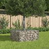vidaXL Gabion Raised Bed Silver 80 x 80 x 40 cm Galvanised Steel
