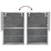 vidaXL TV Cabinets with LED Lights 2 pcs Concrete Grey 40.5x30x60 cm