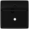 Ceramic Bathroom Sink Basin with Faucet Hole Black Square